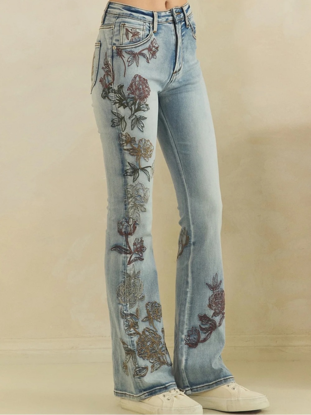 💕Coming Soon! Oli & Hali Embroidered Light Blue Women's Jeans